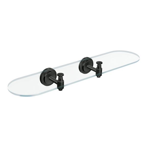 Moen DN0790BL Iso Iso Vanity Glass Shelf, Matte Black Wayfair